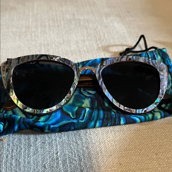 SLYK SHADES bombshell abalone sunglasses blue green - Picture 5 of 12